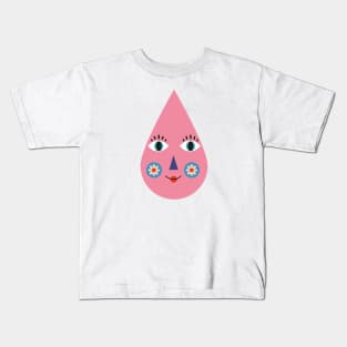 Happy raindrop happiness rainy rain winter december Kids T-Shirt